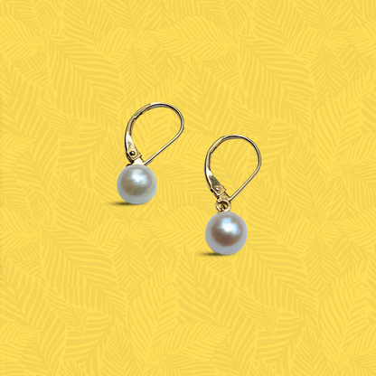 ‘KATSUMI’ Akoya Pearl Leverback Earrings (7.5mm)