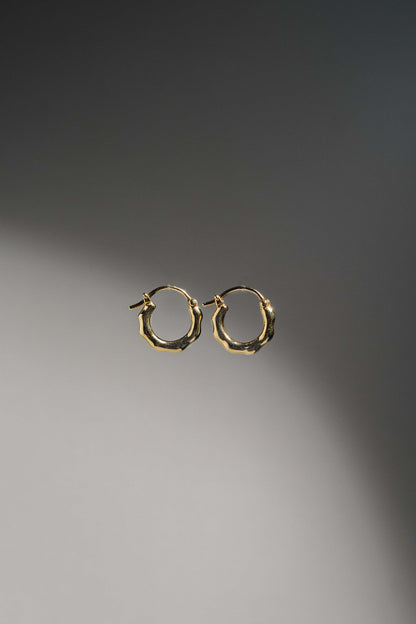 Product shot of 14k Gold Vermeil Hoop Earrings.