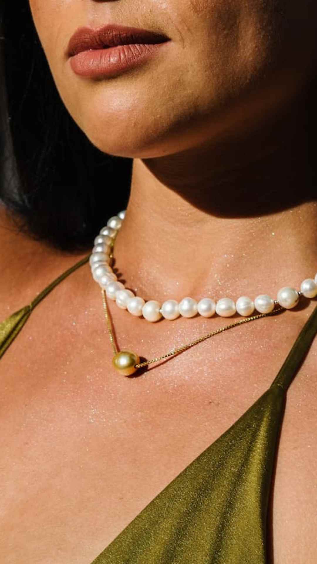 'RAYA' Golden South Sea Pearl Necklace (10.5-12.0mm)